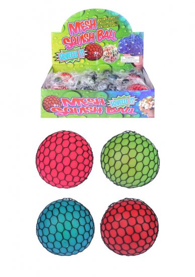 Squeeze Squishy Mesh Ball 7cm With Net - Click Image to Close