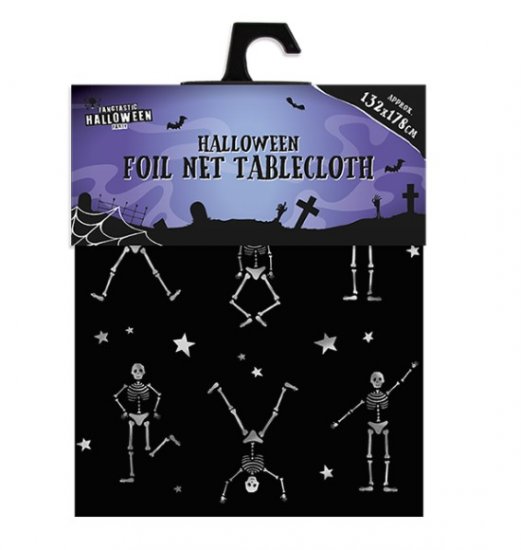 Halloween Foil Net Tablecloth 132x178cm - Click Image to Close