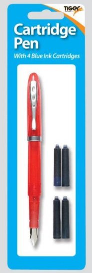 Tiger Cartridge Pen & 4 Cartridges - Click Image to Close