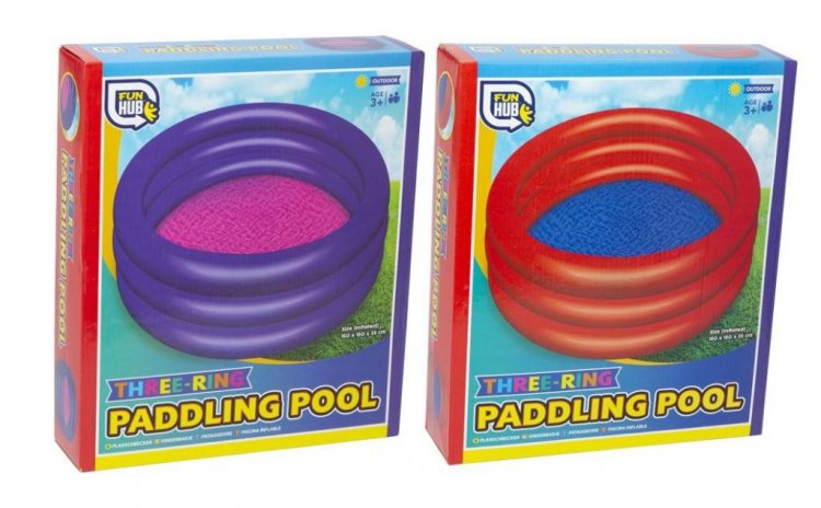 Inflatable 150cm 3 Ring Paddling Pool ( 150 X 150 X 25cm ) - Click Image to Close