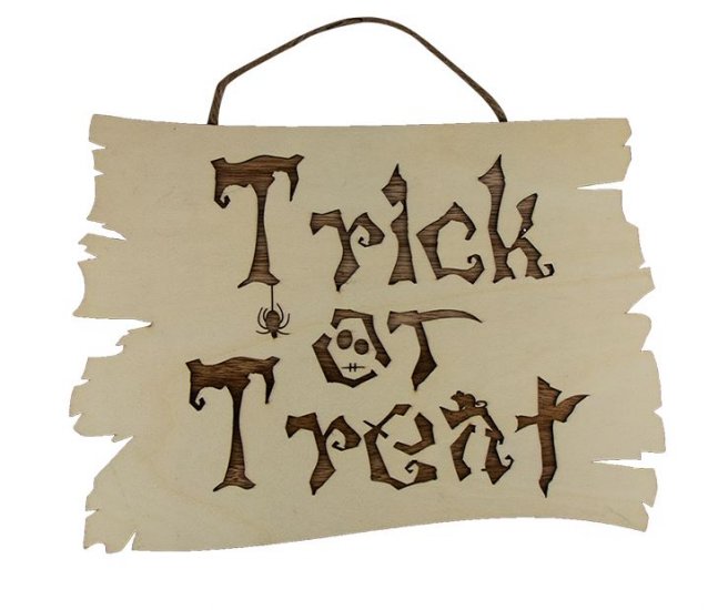 Halloween Wooden Hanging Sign 30X22.5cm - Click Image to Close