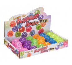 Light Up Flashing Spiky Ball 55mm ( Assorted Colours )