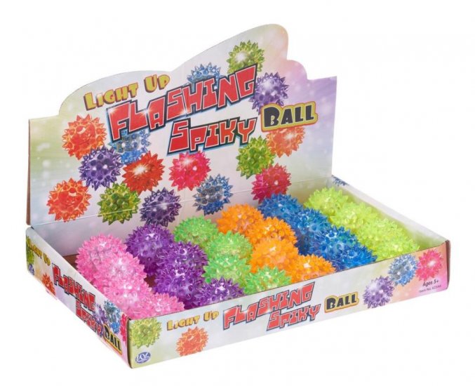 Light Up Flashing Spiky Ball 55mm ( Assorted Colours ) - Click Image to Close