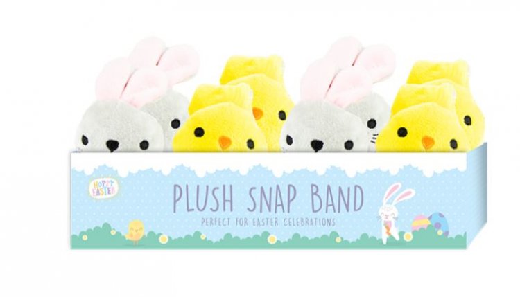 Easter Plush Snap Band - Click Image to Close