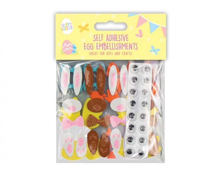 FOAM ADHESIVE EASTER EGG EMBELLISHMENTS - Click Image to Close