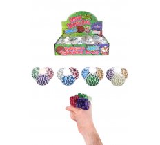 Glitter 3 in 1 Squeeze Ball in Mesh 6.5cm (Assorted Colours)