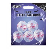 12" Blood Effect Balloons 5 Pack