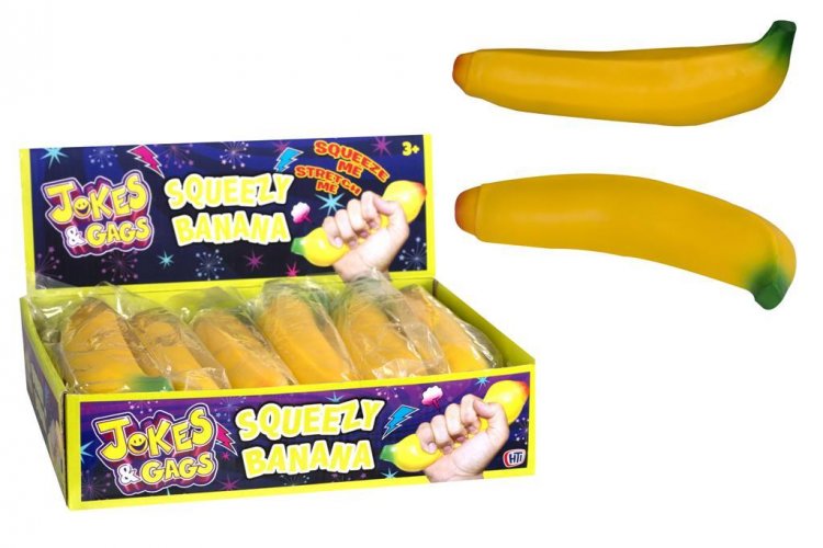 Jokes & Gags Squeeze Squishy Banana - Click Image to Close