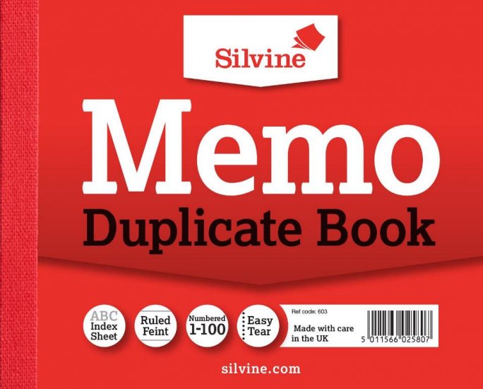 Silvine Duplicate Book - Click Image to Close
