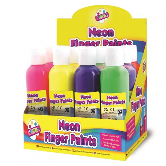 Tallon Neon Finger Paints 200ml - Click Image to Close