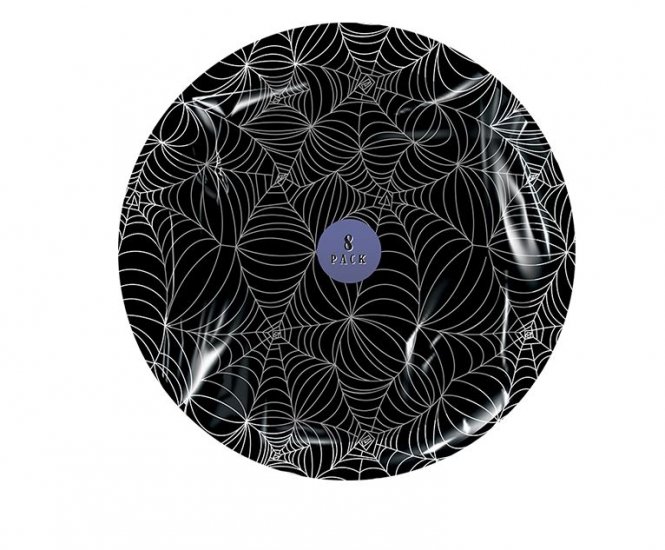 Halloween Paper Plates 22.5cm 8 Pack - Adults - Click Image to Close