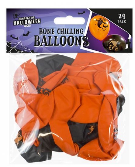 Halloween Balloons 24 Pack - Click Image to Close