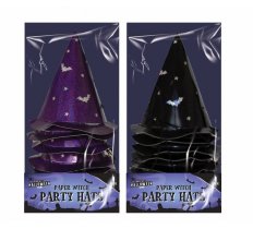 Paper Witch Party Hats 8 Pack
