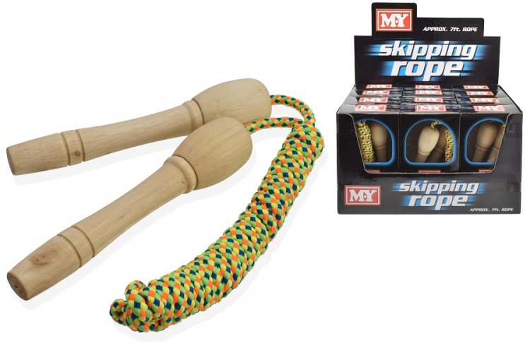 Wooden Skipping Rope 7" Boxed - Click Image to Close