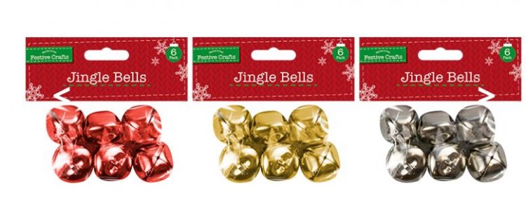 Extra Large Jingle Bells 6 Pack - Click Image to Close