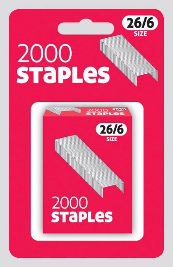 County Staples 26/6 2000 Pack - Click Image to Close
