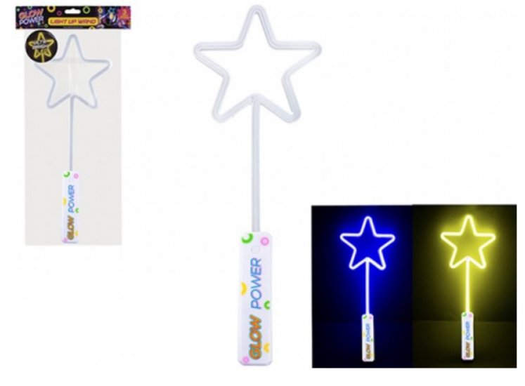 Light Up Star Wand 2 Colours - Click Image to Close