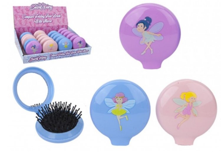 ** OFFER ** Fairy Design Brush With Mirror Compact - Click Image to Close