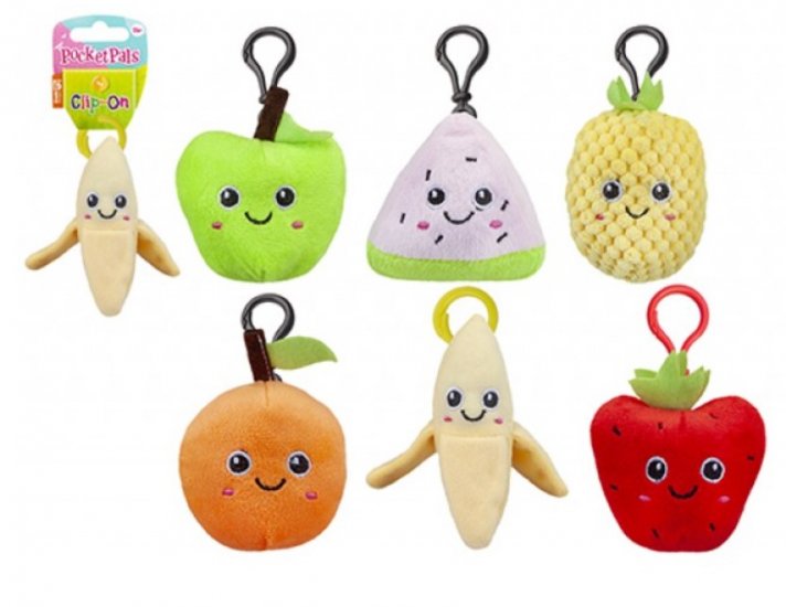 Plush 8cm Fruit With Clip ( Assorted Designs ) - Click Image to Close