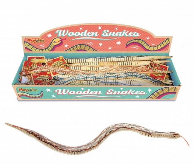 Wood Swaying Snakes 50cm - Click Image to Close