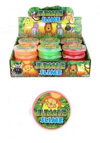 Jungle Animal Slime Tubs 7cm x 2cm ( Assorted Colours ) - Click Image to Close