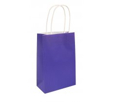 Royal Blue Paper Party Bag With Handles 14cm X 21 cm X 7cm