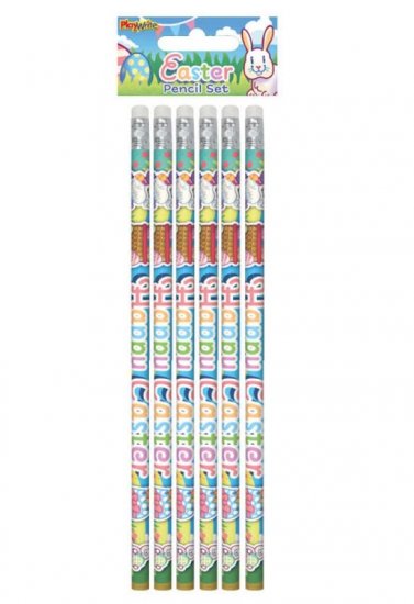 Easter 6 Pack Pencil Set 17cm - Click Image to Close