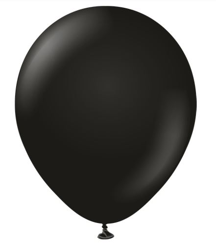 Kalisan 12" Standard Black Latex Balloons 100 Pack - Click Image to Close