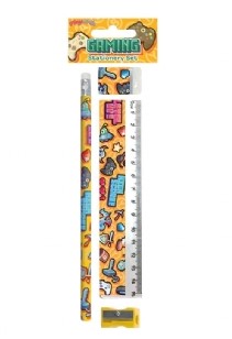 Gaming 4 Pack Stationery Set 17cm - Click Image to Close