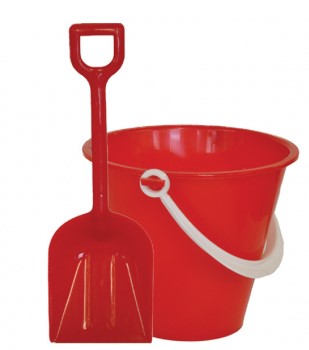 Bucket & Spade Good Quality Red - Click Image to Close