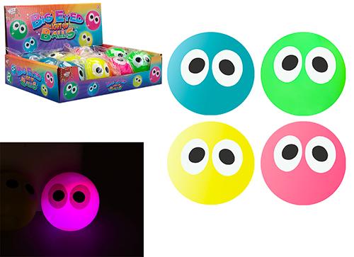 Light Up 5.5cm Big Eye Bouncy Ball ( Assorted Colours ) - Click Image to Close