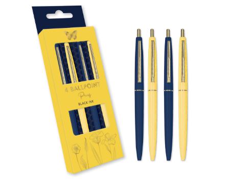 Ballpoint Pens 4 Pack - Click Image to Close