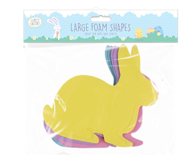 Easter Large Foam Shapes 6 Pack - Click Image to Close