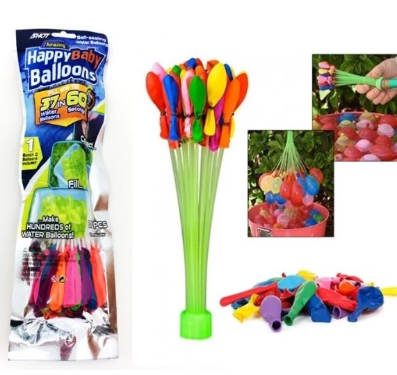 Magic Self Tying Water Balloons / Bombs 37 Pack - Click Image to Close