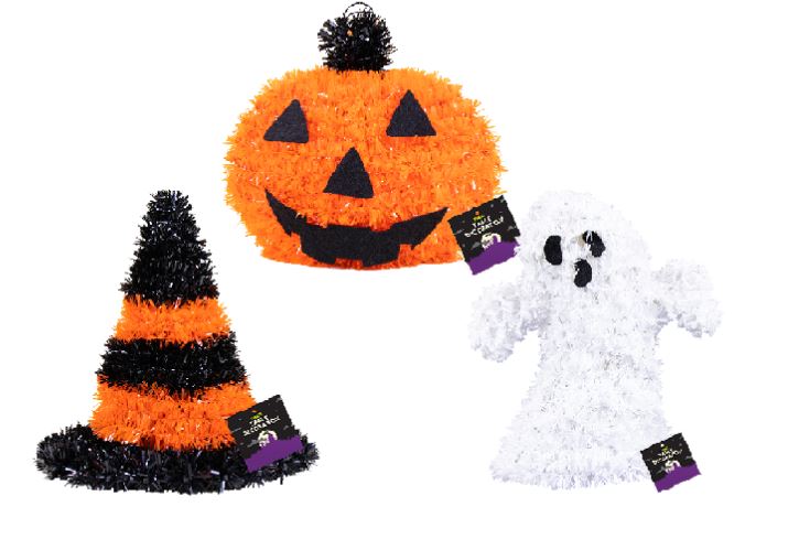 Halloween Tinsel Table Decoration - Click Image to Close