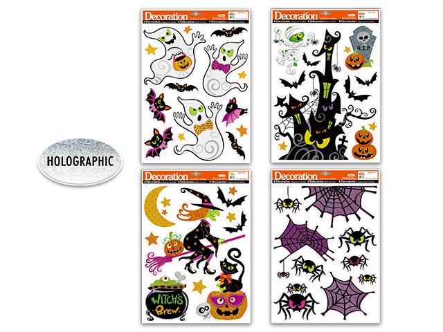 Holographic Halloween Window Clings - Click Image to Close