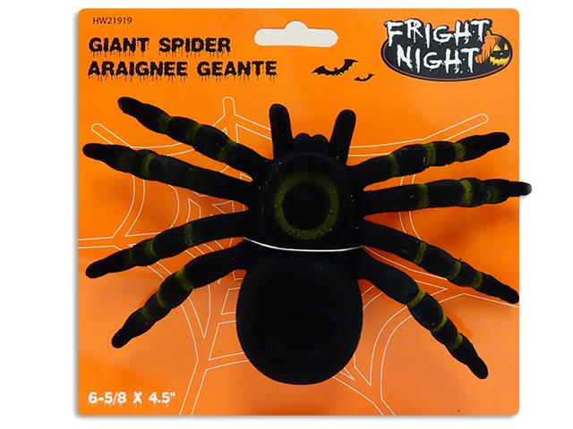 Halloween Flocked Spider Assortment. 1pk 6-5/8in x 4.5in - Click Image to Close