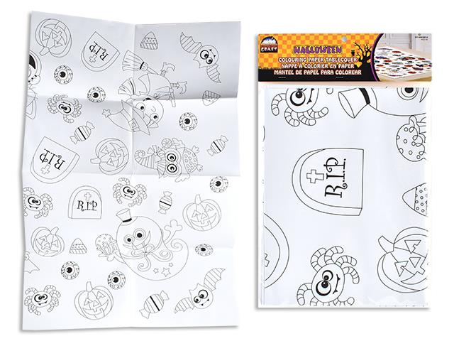 Halloween Colour Your Own Tablecloth 48" x 36" - Click Image to Close