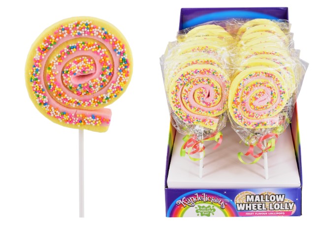 Marshmallow Catherine Wheel Lolly 50g x 24 ( o1.03 Each ) - Click Image to Close
