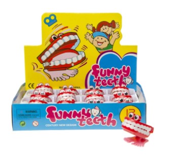 Wind-up Funny Teeth x 12 Pack (62p Each) - Click Image to Close