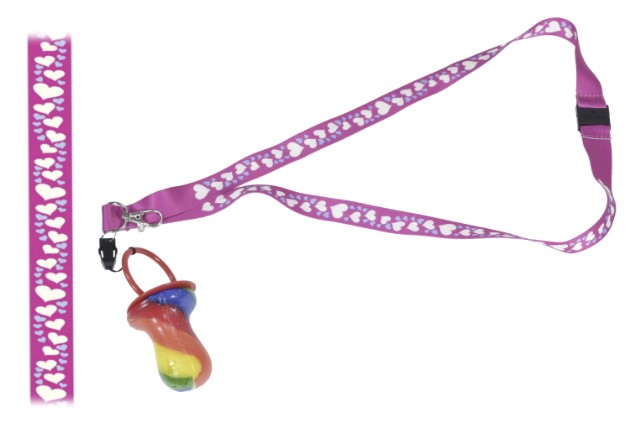 Love Hearts Lanyard With Rock Dummy - Click Image to Close