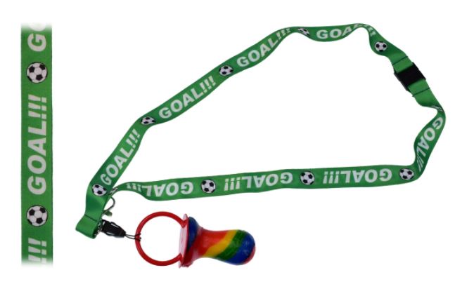 Football Lanyard With Rock Dummy - Click Image to Close