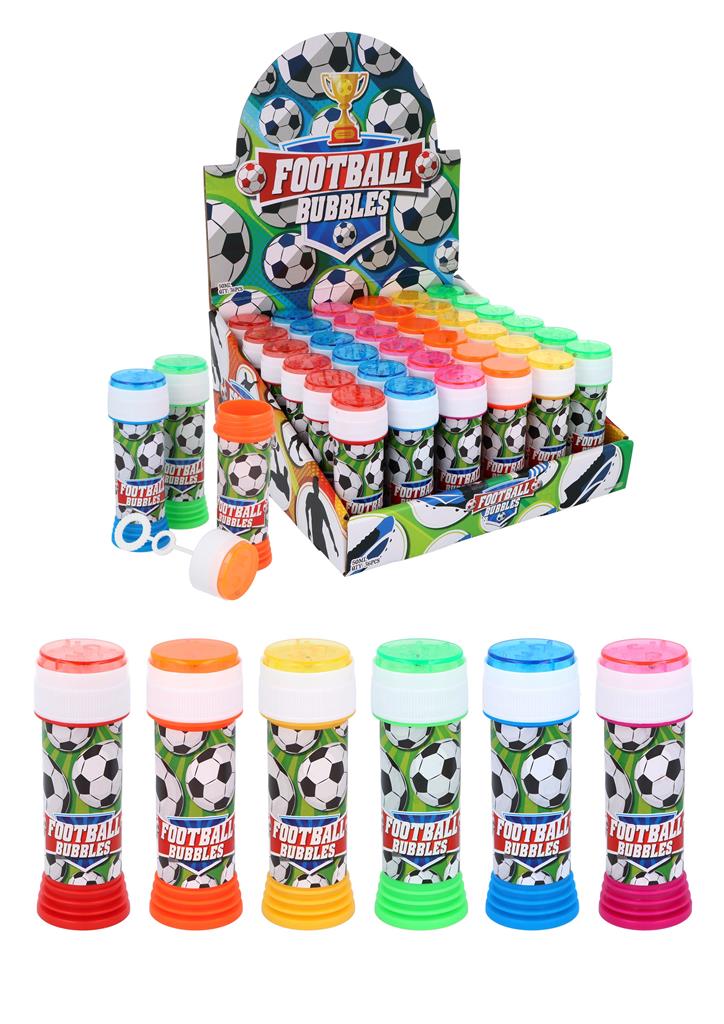 Football Bubble Tubs With Puzzle Maze Top 50ml X 36 - Click Image to Close