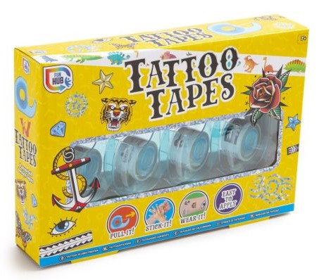 4 Pack Tattoo Strips - Yellow Box - Click Image to Close