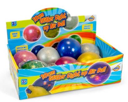 Air Glitter Gel Ball With Light 10cm - Click Image to Close