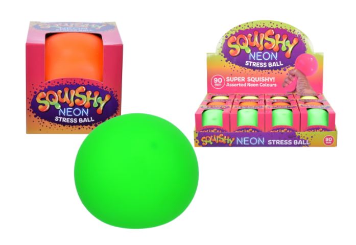 Neon Stress Squeeze Squishy Ball 90mm - Click Image to Close