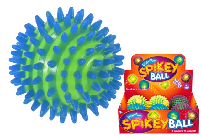 Light Up Spikey Ball 90mm - Click Image to Close