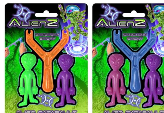 Stretchy Sticky Alien Catapult ( Assorted Colours ) - Click Image to Close