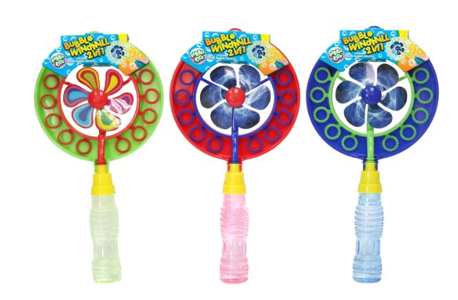 Bubble Windmill Fan 2 In 1 ( Assorted Designs ) - Click Image to Close