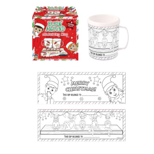 Colour Your Own Elfin Around Christmas Mug 300ml
